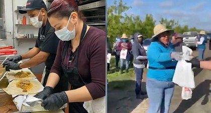 Mexican Restaurants Deliver Food To Hundreds Of Farmworkers Laboring In The Fields