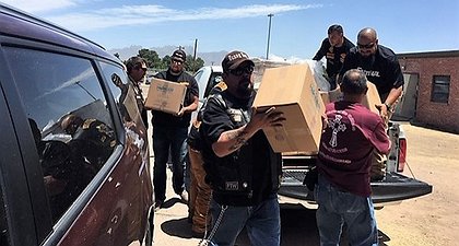 Bikers Bring 30,000 Meals To Feed Migrants At Facility In New Mexico